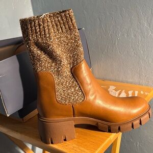 Target Brown and Tan Heeled Boots